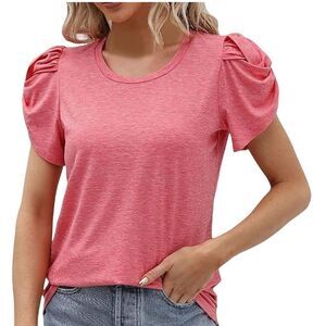 Women's Pink Short Sleeve Top